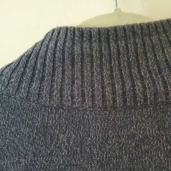 Tricots St Raphael Mens L Gray Cotton Acrylic Knit 1/4 Zip Sweater Fleece Alpine - Picture 11 of 14